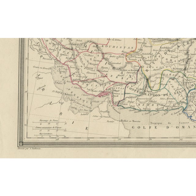 Antique Map of Iran Afghanistan & Central Asia, 1850 For Sale - Image 6 of 9