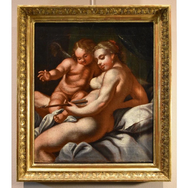 Venetian School Artist, Venus & Cupid, 1700, Oil on Canvas, Framed For Sale - Image 14 of 14