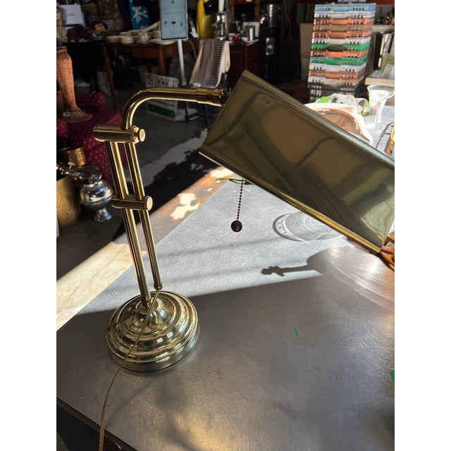 Up for consideration is a beautiful vintage gold metal extendable desk lamp task lighting. This would look lovely in your...