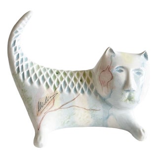 Mid-Century Ceramic Cat by Muller, 1960s For Sale