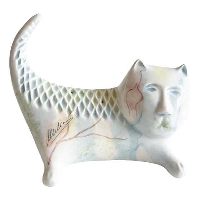 Mid-Century Ceramic Cat by Muller, 1960s For Sale