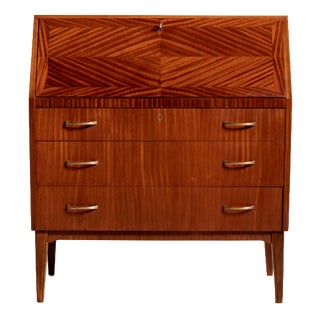 Scandinavian Mahogany Secretaire, 1960s For Sale