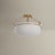 Traditional Hudson Valley Lighting Lowerre 21.75 in. 3 Light Semi Flush in Patina Gold Leaf Finish For Sale - Image 3 of 8