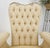 1940s Pair Rococò Louis XVI Style Tufted Pierce Carved Backs Off White Fireside Chairs For Sale - Image 5 of 12