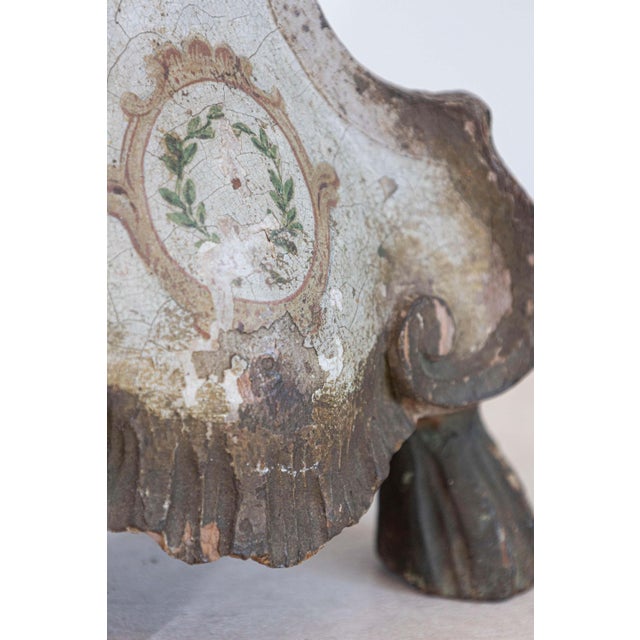 18th-Century French Louis XVI Painted and Giltwood Altar Candlestick Lamp For Sale - Image 11 of 11