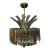 1970s 8 Tier Lucite Peacock Wedding Cake Chandelier Mid Century Modern Regency Brass For Sale