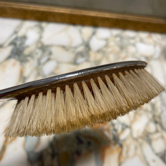 American Sterling Silver Hand Held Bristle British For Sale - Image 3 of 8