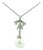 Vintage Platinum Diamond and 18mm Baroque Pearl Drop Necklace For Sale
