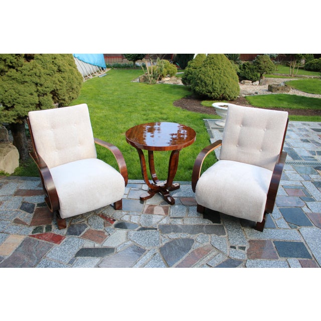 Art Deco Armchairs and Table, 1920s, Set of 3 For Sale - Image 11 of 16