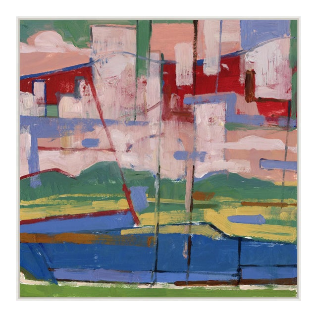 Modern Landscape I Canvas - Hand Embellished Framed Art For Sale