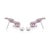 Contemporary Geometric Ruby & Diamond Hoop Earrings in 925 Sterling Silver, A Pair For Sale - Image 6 of 14