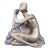 Vintage Abstract Nude Woman Playing Flute Sculpture For Sale