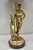 Modern Vintage Maitland Smith Bronze Figure Golfer Sculpture Table Lamp W Leather Shade For Sale - Image 3 of 18