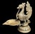 Metal Mid Century Indian Brass Tin Ceremonial Oil Lamp Swan Bird Yali, South India Hand Made For Sale - Image 7 of 10