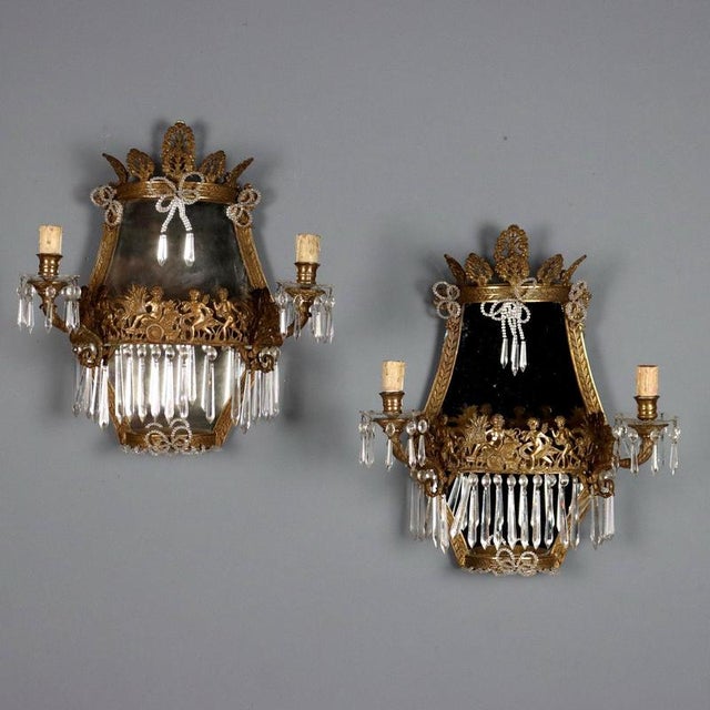 Wall Lights in Gilded Bronze, Set of 2 For Sale - Image 9 of 9