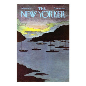 1975 Original New Yorker Magazine Cover, July 14, Charles Martin Illustration, Sailboats