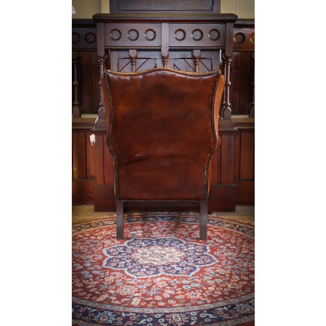 Animal Skin Halo Lincoln Club Lounge Chair in Cigar Leather from Timothy Oulton, 2010s For Sale - Image 7 of 18