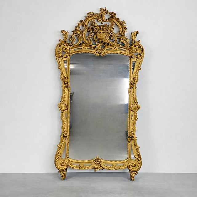 Regence Period (c. 1715) French overmantle mirror supplied by the French decorating house of Carlhian to the George...