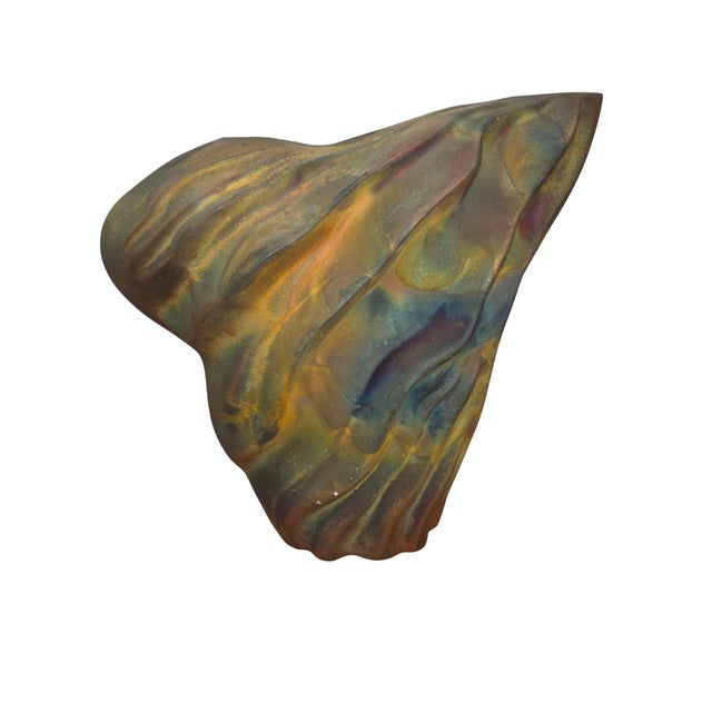 Tony Evans Signed Raku Vase – Large 1980s Sculptural Studio Pottery, Brutalist Ceramic Art For Sale In Phoenix - Image 6 of 11