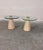 Italian brutalist travertine, brass, and glass side tables. Perfect, minimalist accent that can blend with a number of...