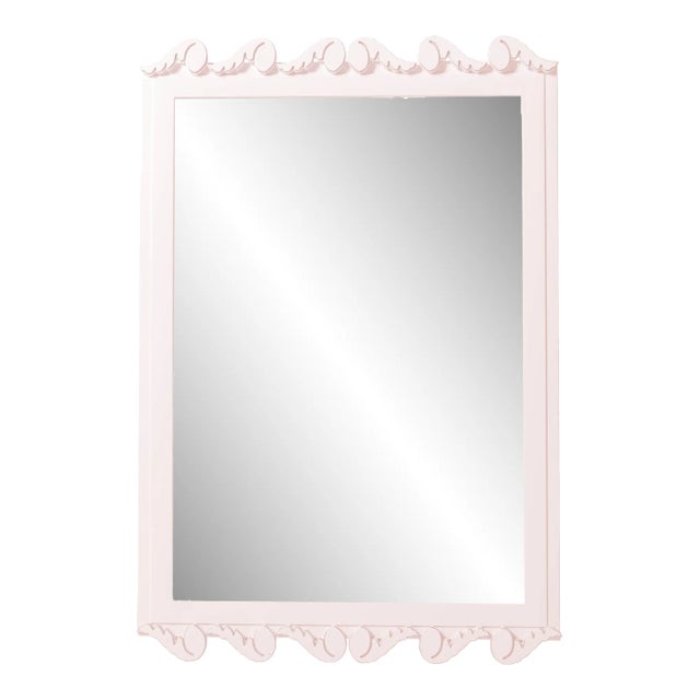 Fleur Home Garden District Laurel Rectangle Mirror in Frosted Petal, 24x36 For Sale
