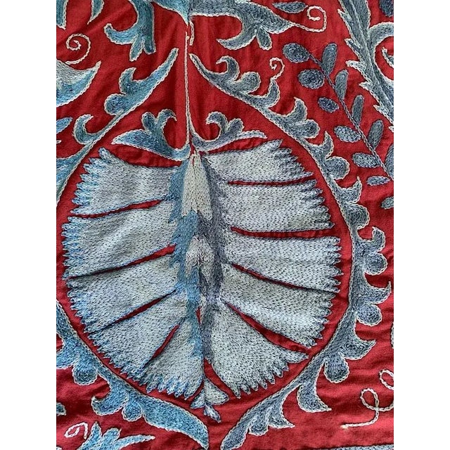 Mid 20th Century Mid 20th Century Suzani Bed Cover For Sale - Image 5 of 10