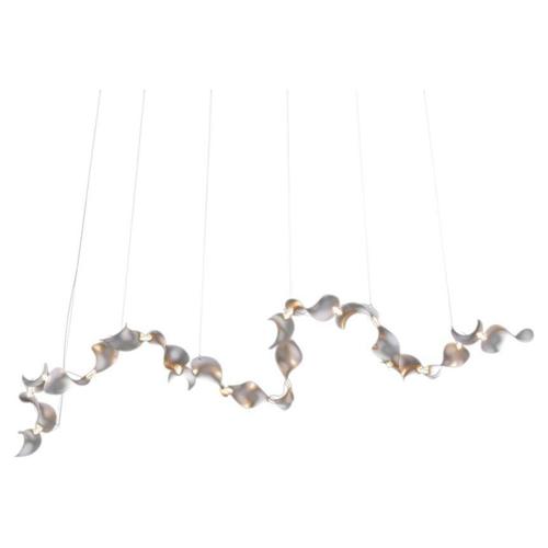 Dune 20 Curve Pendant Light in Aluminum with Silver Anodized Finish by Moss Objects For Sale - Image 16 of 16