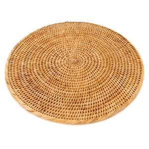 Boho Chic Artifacts Rattan Round Placemat 14"