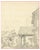 John Monro, Water Well with Hanging Laundry, Early 19th Century, Watercolour For Sale