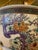 Large Mid-Century Chinese Export Colorful Hand Painted Cranes Flowers Fish Bowl Planter Cachepot For Sale - Image 12 of 12