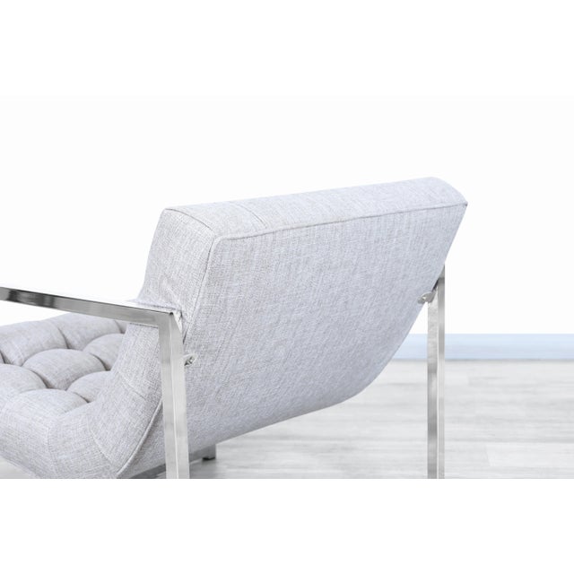 Mid-Century Modern Chrome Lounge Chairs Attributed to Milo Baughman For Sale - Image 13 of 13