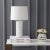 Modern Textured Vase Table Lamp - White For Sale - Image 3 of 5