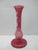 Art Nouveau Mary Gregory Czech Red Glass Painted Enamel Boy With Bird Skinny Bud Vase For Sale - Image 3 of 10