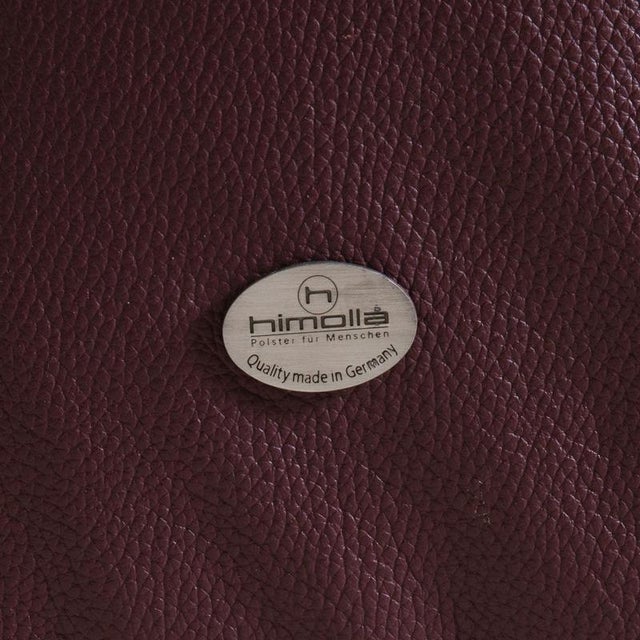 Trapez Leather Three-Seater Red Manual Function Himolla Sofa For Sale - Image 13 of 17