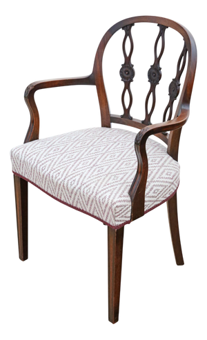 Antique Mahogany Elbow Chair, 1800s