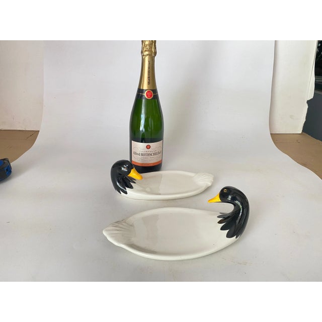 Ceramic Duck Butter Dishes, France, 1970s, Set of 2 For Sale - Image 6 of 8