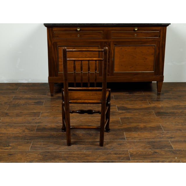 Set of Eight English 1880s Oak Dining Room Side Chairs with Spindle Motifs For Sale In Atlanta - Image 6 of 8