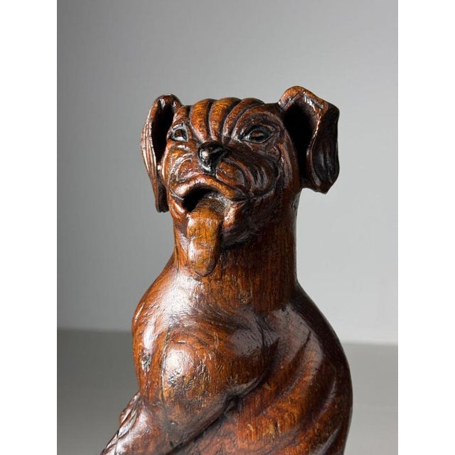 Hand-Carved Statue of Dog Saint Rocco, 18th Century For Sale - Image 13 of 18