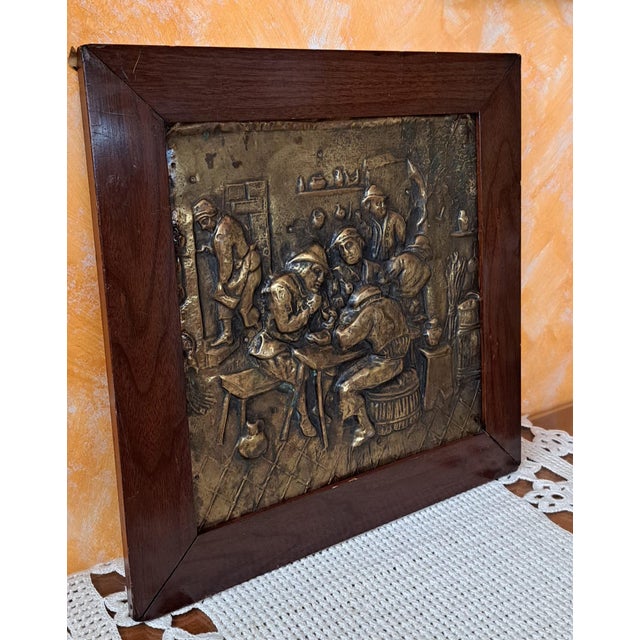 1960s Vintage Brass Relief Panel, 1960 For Sale - Image 5 of 10