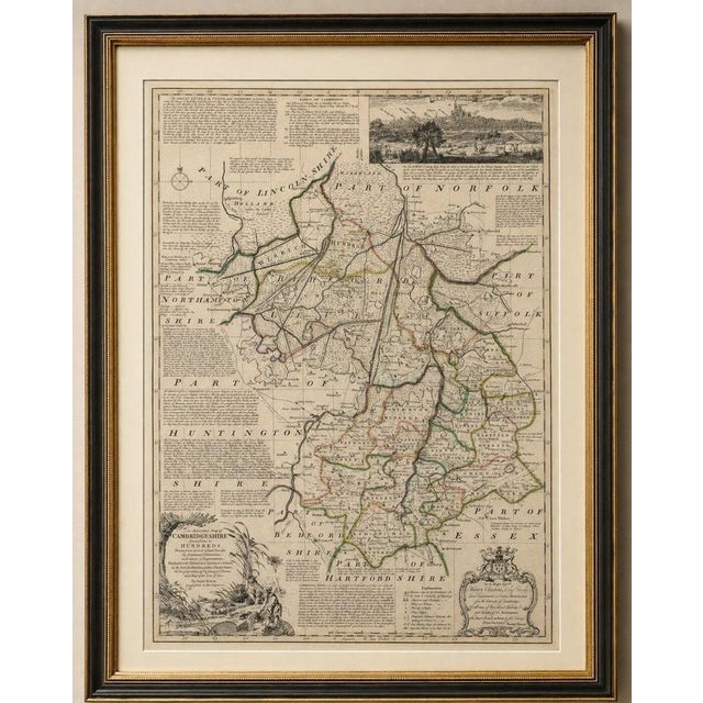 Title: large antique map of cambridgeshire by emanuel bowen, circa 1760 description: a large and highly detailed 18th-...