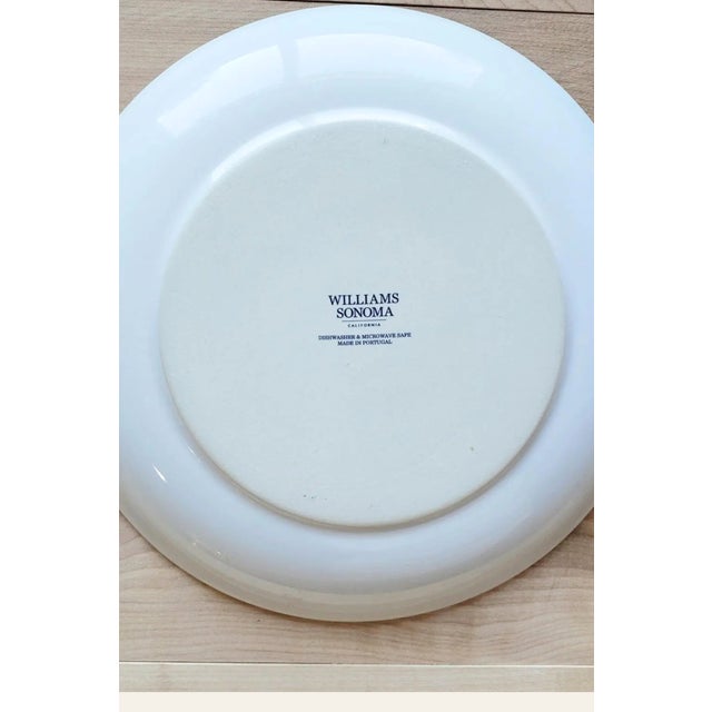 1990s Williams-Sonoma Porto Blue & White Salad Plates – Set of 12 | Coastal Portuguese Ceramic For Sale - Image 5 of 11