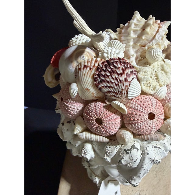 Celestial Meets the Sea, Shell Incrusted Bust-Coastal Art Sculpture For Sale - Image 10 of 14