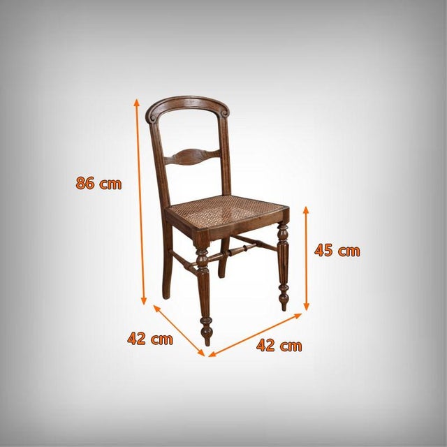 Louis Philippe Oak Chairs, Late 19th Century, Set of 5 For Sale - Image 18 of 18