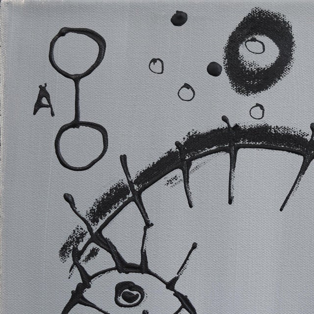 The Mechanics of Man - Abstract Figurative Mixed Media Skull Artwork on Canvas by Soren Grau For Sale In Los Angeles - Image 6 of 9