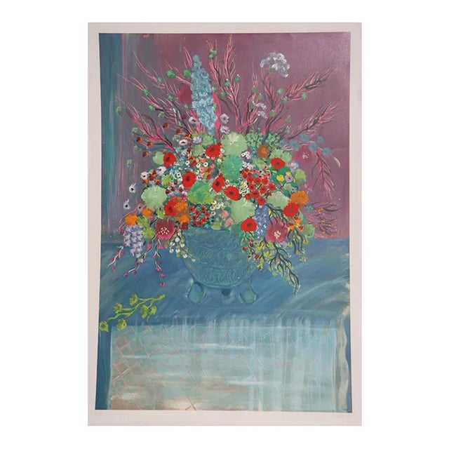 Red Bouquet, Lithograph For Sale