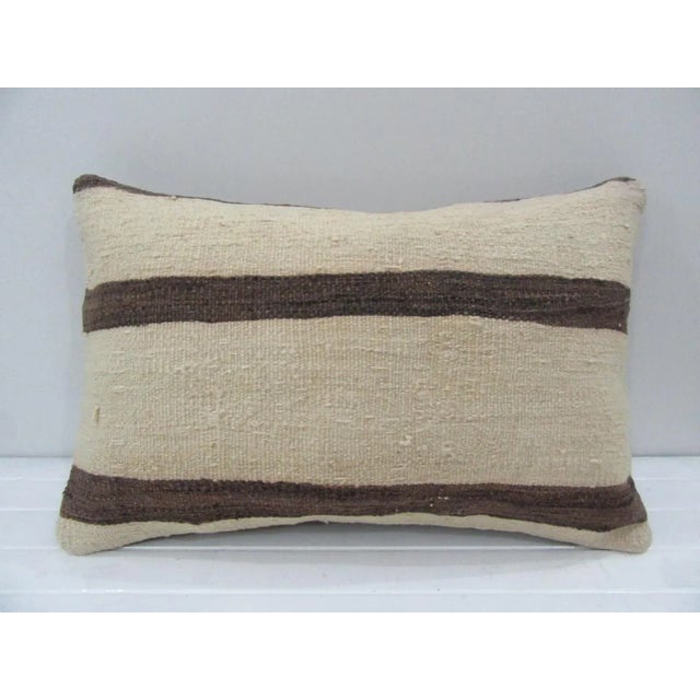 Handmade Striped Kilim Pillow Cover For Sale - Image 4 of 4