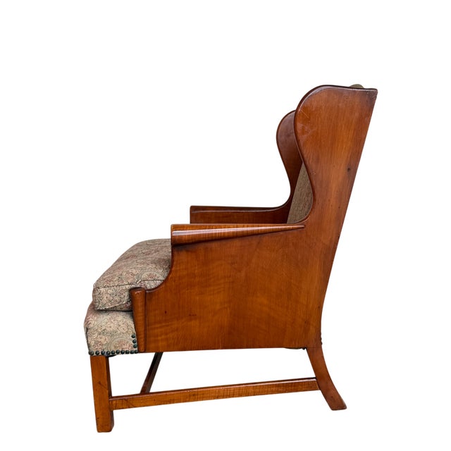 Traditional 20th Century Attrib. Early Stickley "Connecticut Valley" Wingback Chair For Sale - Image 3 of 9