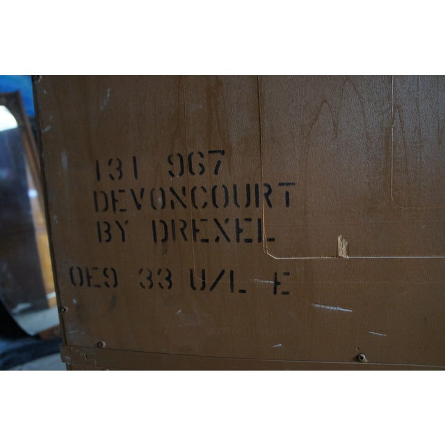 1980s Drexel Heritage 'Devoncourt' Adams Style Mahogany Armoire Tv Media Cabinet For Sale - Image 12 of 12