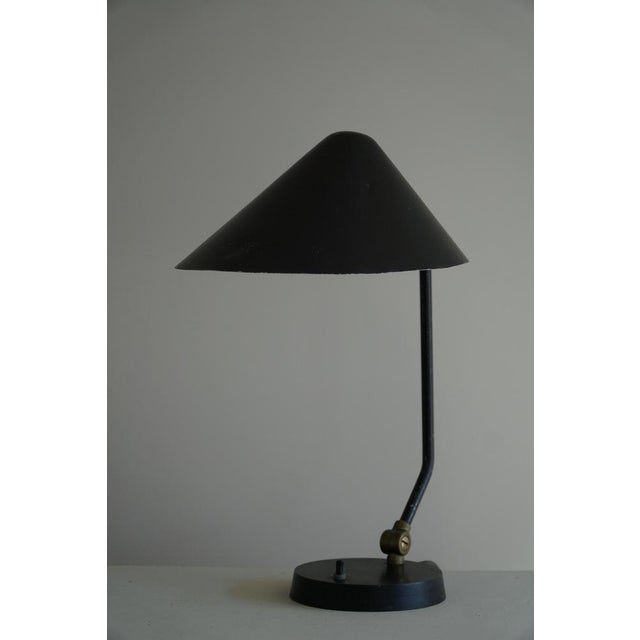 Danish Modern Adjustable Table Lamp in Metal attributed to Louis Poulsen, 1950s For Sale - Image 9 of 14