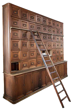 Large Solid Oak Notary Filing Cabinet, France, 1900s